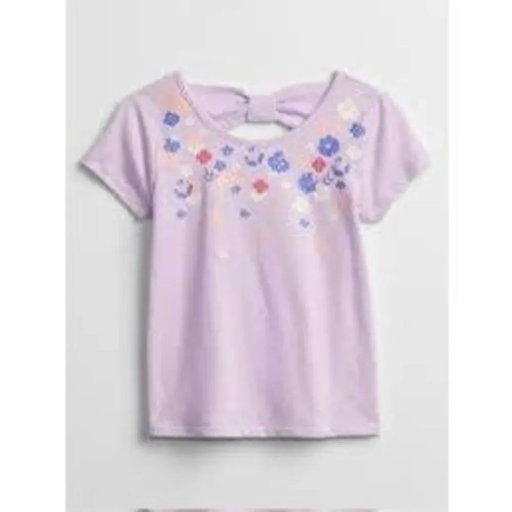 NEW GAP BabyGap Toddler Girls 3 Bow Tie Graphic Knit Tee